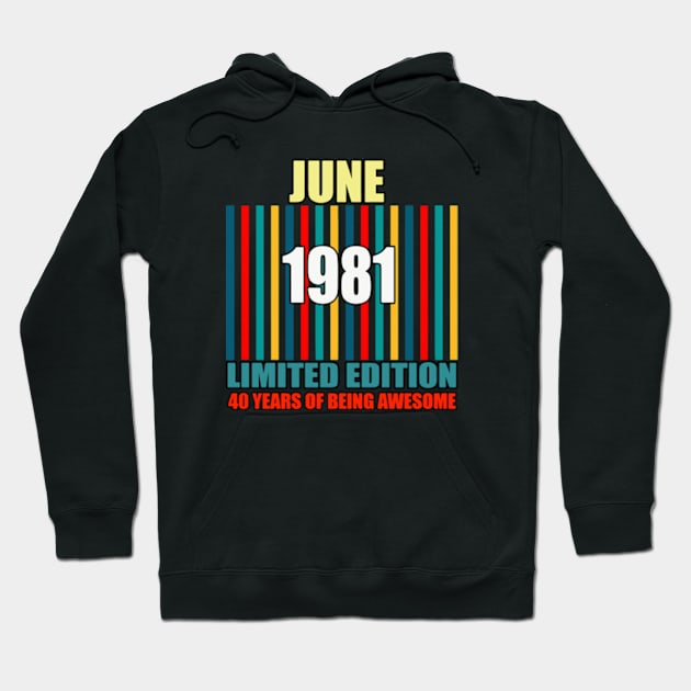 Made in 1981 Birthday Gifts All Original Parts vintage Hoodie by graficklisensick666